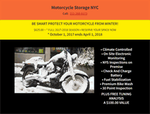 Tablet Screenshot of motorcyclestoragenyc.com